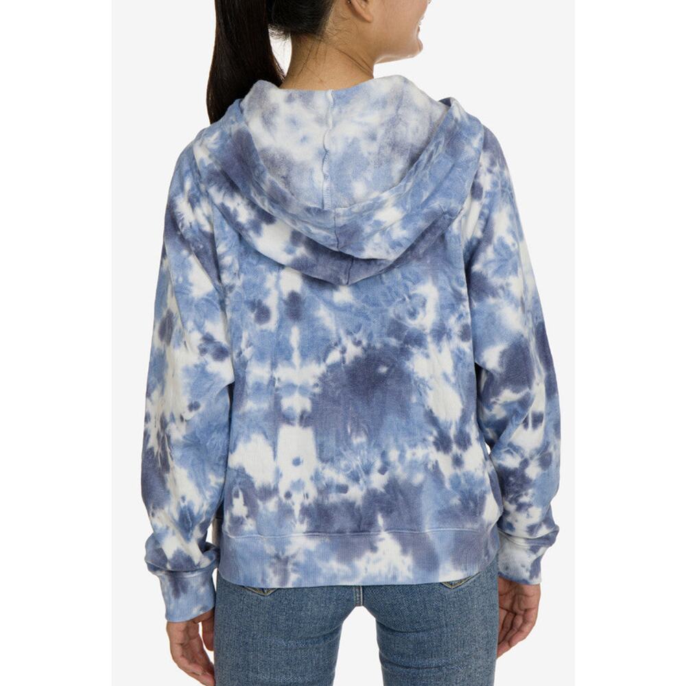 Hippie rose tie dye junior denim hoodie women size M A003027 - Picture 3 of 5